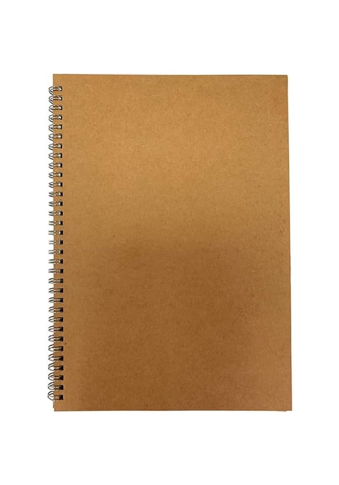 Daiso Double-Ringed Spiral Notebook – Brown Cover